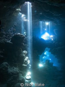 "The Chimney", caves at Jackfish Alley, Red Sea. by Nick Blake 